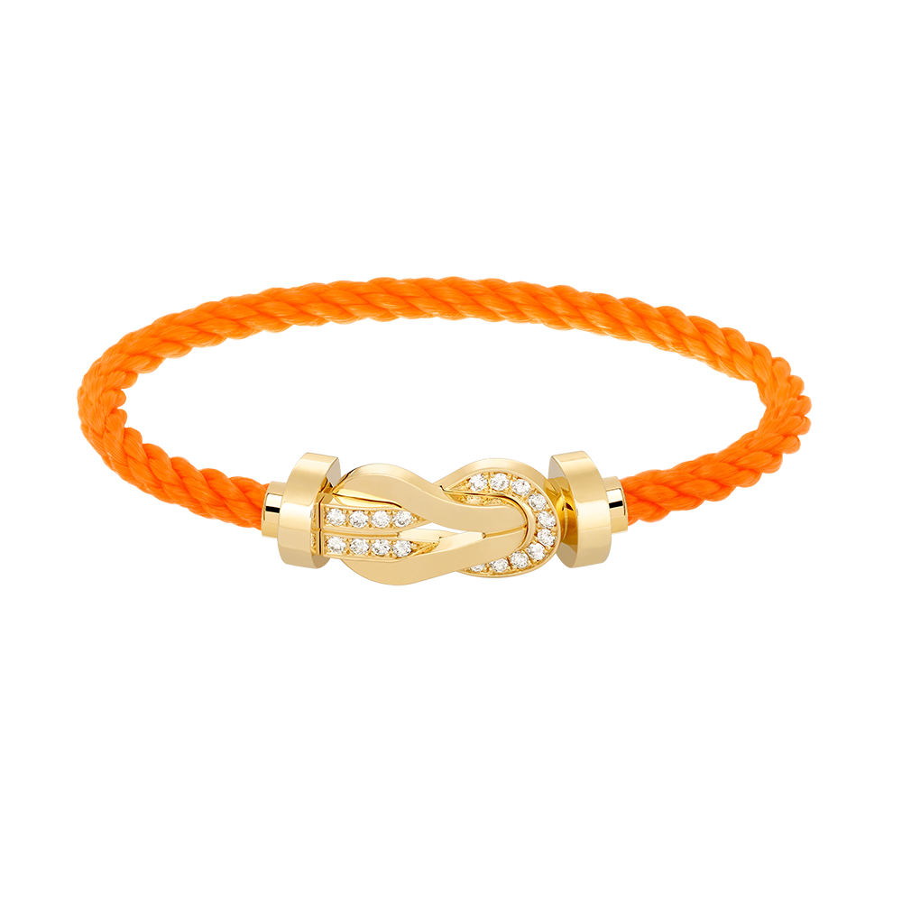 [Lunabriance]CHANCE LARGE 8 FIGURE BUCKLE HALF DIAMOND BRACELET GOLD