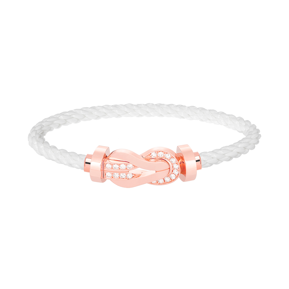 [Lunabriance]CHANCE LARGE 8 FIGURE BUCKLE HALF DIAMOND BRACELET ROSE GOLD
