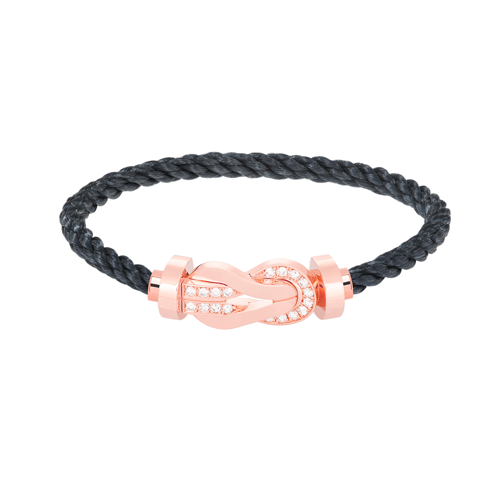 [Lunabriance]CHANCE LARGE 8 FIGURE BUCKLE HALF DIAMOND BRACELET ROSE GOLD