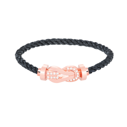 [Lunabriance]CHANCE LARGE 8 FIGURE BUCKLE HALF DIAMOND BRACELET ROSE GOLD