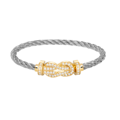 [Lunabriance]CHANCE LARGE 8 FIGURE BUCKLE FULLDIAMOND BRACELET GOLD