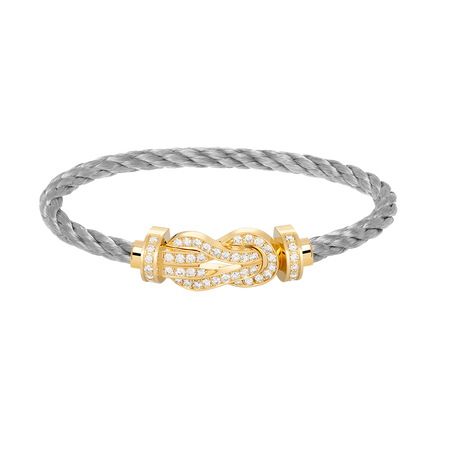 [Luna Brilliance]CHANCE LARGE 8 FIGURE BUCKLE FULLDIAMOND BRACELET GOLD
