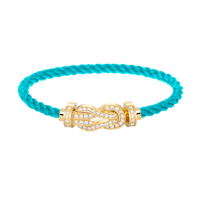 [Lunabriance]CHANCE LARGE 8 FIGURE BUCKLE FULLDIAMOND BRACELET GOLD