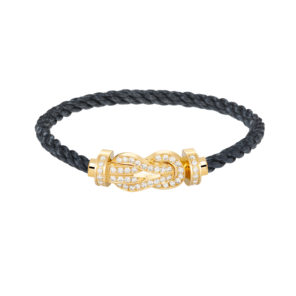[Lunabriance]CHANCE LARGE 8 FIGURE BUCKLE FULLDIAMOND BRACELET GOLD