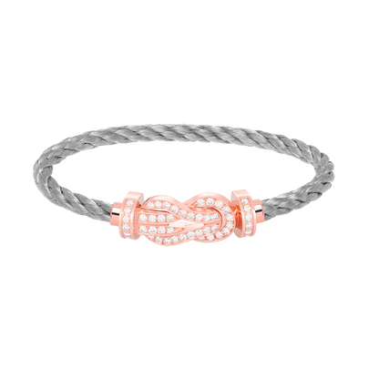[Lunabriance]CHANCE LARGE 8 FIGURE BUCKLE FULL DIAMOND BRACELET ROSE GOLD