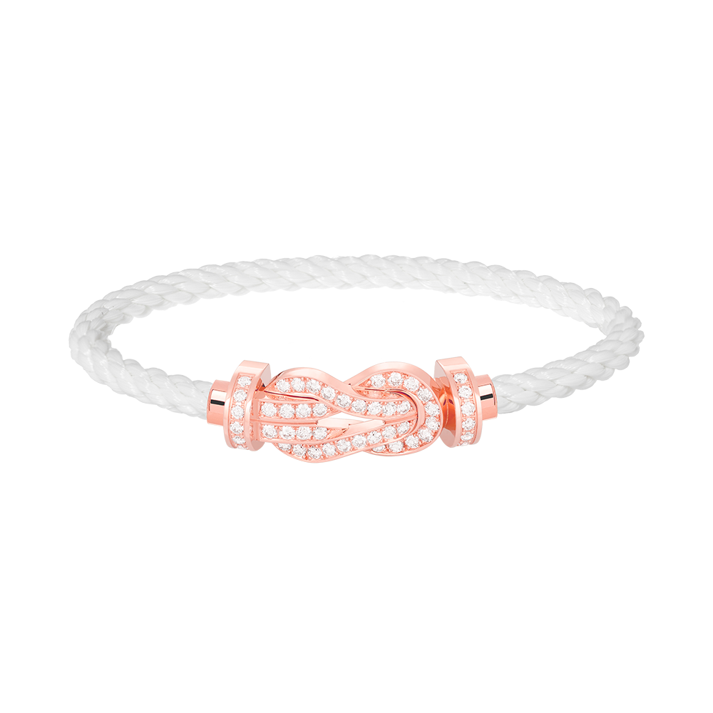 [Lunabriance]CHANCE LARGE 8 FIGURE BUCKLE FULL DIAMOND BRACELET ROSE GOLD