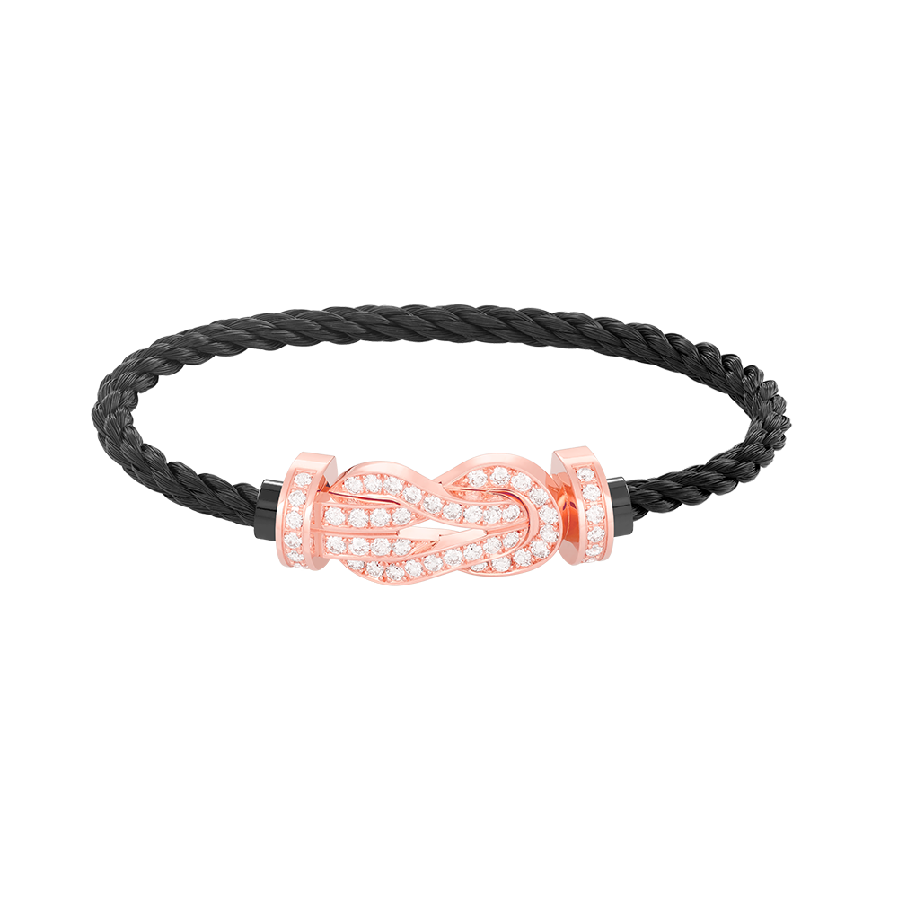 [Lunabriance]CHANCE LARGE 8 FIGURE BUCKLE FULL DIAMOND BRACELET ROSE GOLD