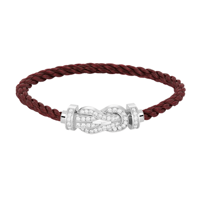 [Lunabriance]CHANCE LARGE 8 FIGURE BUCKLE FULL DIAMOND BRACELET SILVER