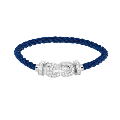 [Lunabriance]CHANCE LARGE 8 FIGURE BUCKLE FULL DIAMOND BRACELET SILVER