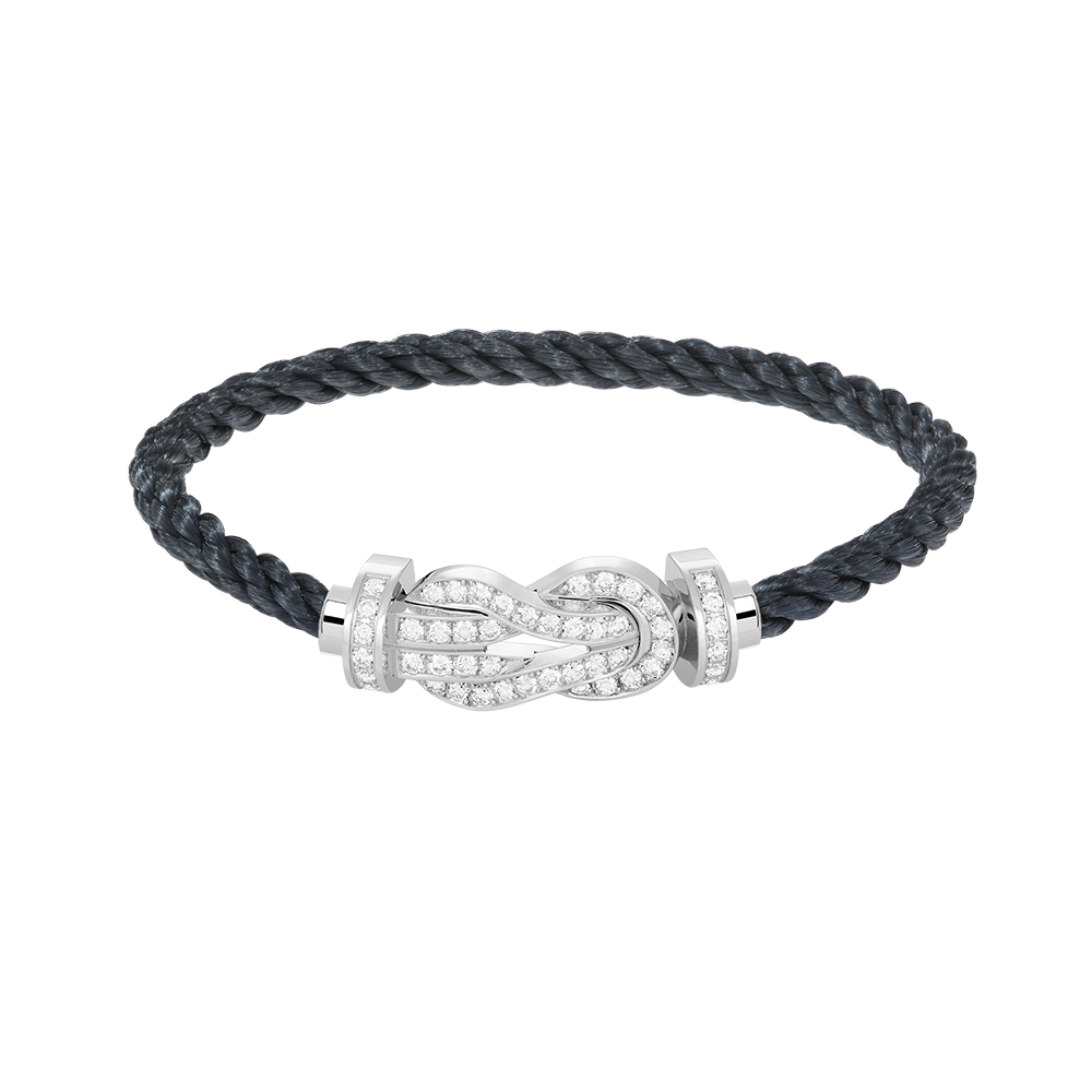 [Lunabriance]CHANCE LARGE 8 FIGURE BUCKLE FULL DIAMOND BRACELET SILVER