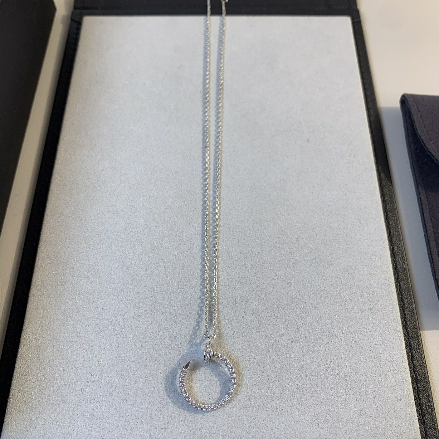 [Lunabriance]JUSTE NECKLACE SILVER DIAMONDS