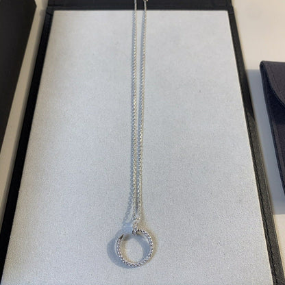[Lunabriance]JUSTE NECKLACE SILVER DIAMONDS