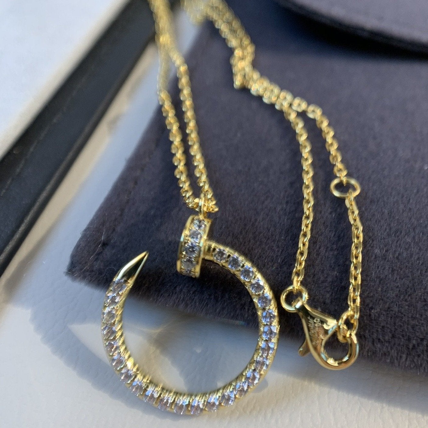 [Lunabriance]JUSTE NECKLACE GOLD DIAMONDS