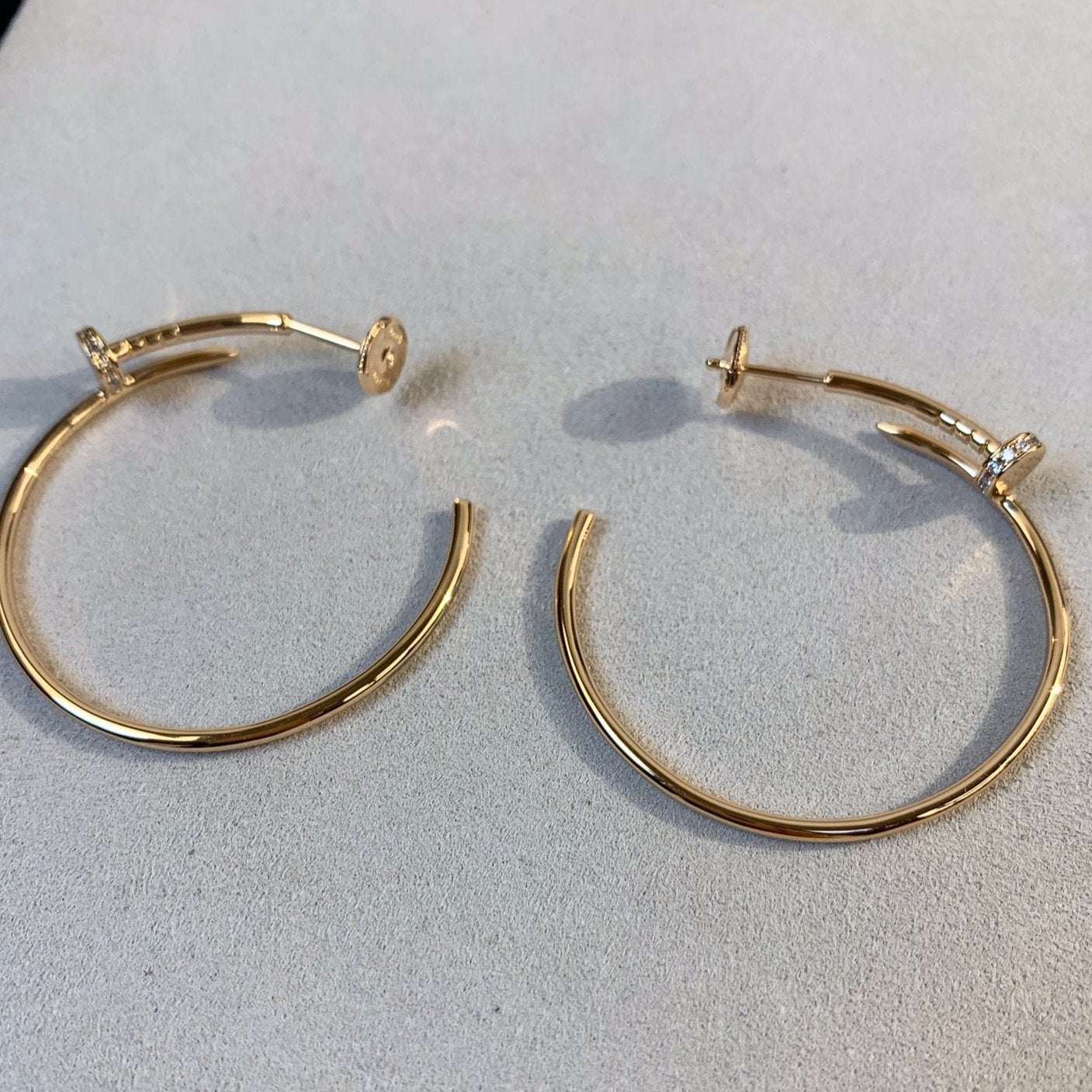 [Lunabriance]JUSTE EARRINGS GOLD DIAMONDS 1.8MM