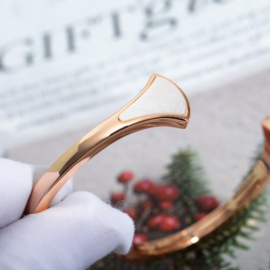 [Lunabriance]DREAM BRACELET OPEN PINK GOLD MOP DIAMOND