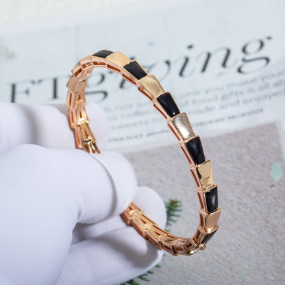 [Lunabriance]SERPENTI BRACELET PINK GOLD ONYX