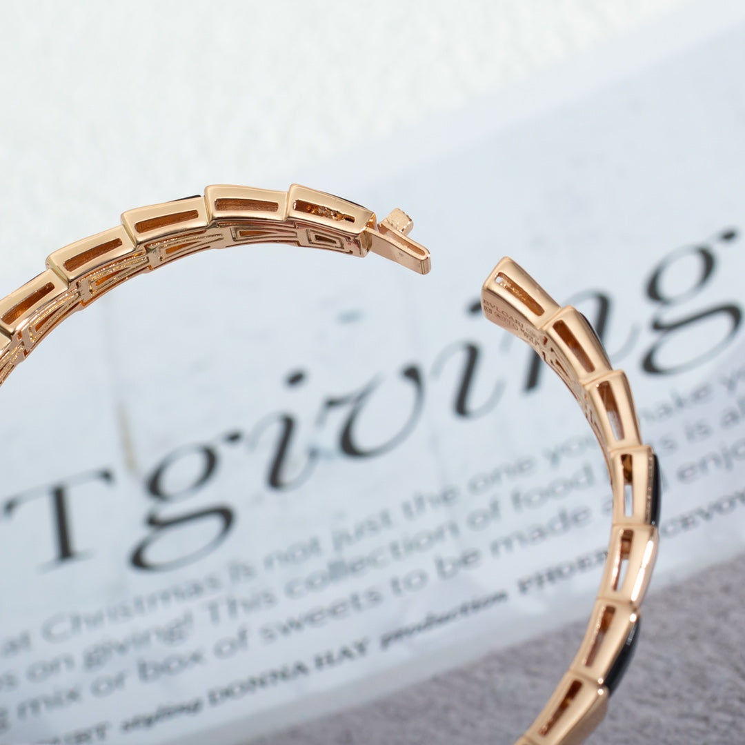 [Lunabriance]SERPENTI BRACELET PINK GOLD ONYX