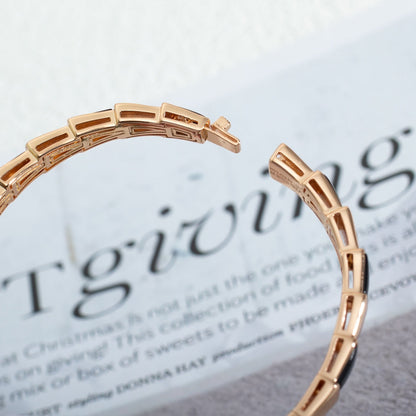 [Lunabriance]SERPENTI BRACELET PINK GOLD ONYX