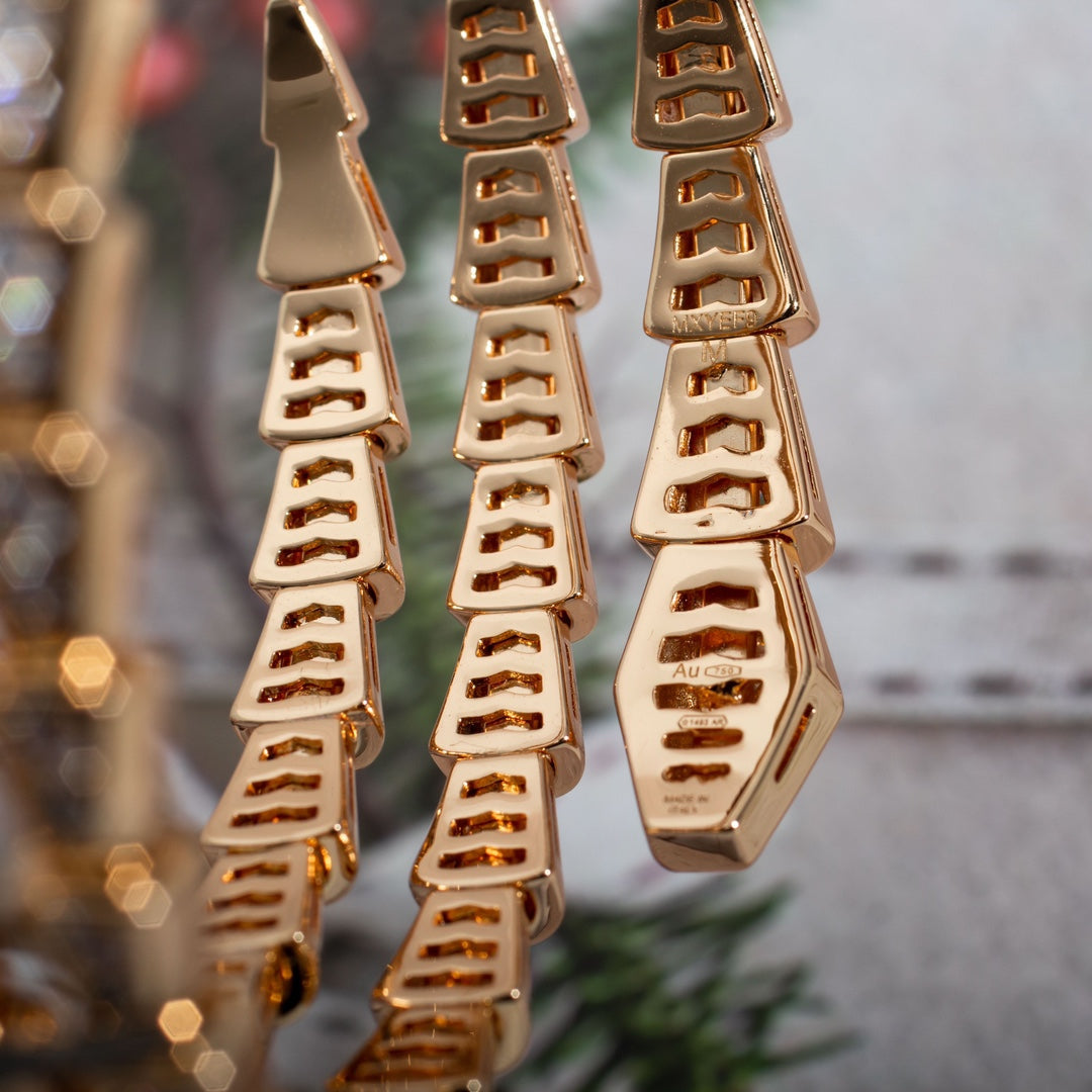 [Lunabriance]SERPENTI BRACELET PINK GOLD DIAMOND DOUBLE ROW