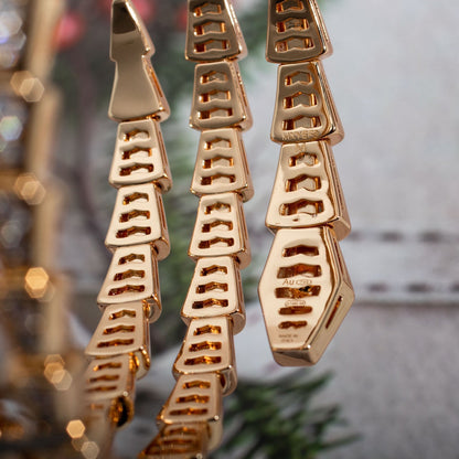 [Lunabriance]SERPENTI BRACELET PINK GOLD DIAMOND DOUBLE ROW