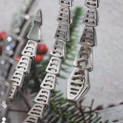 [Lunabriance]SERPENTI BRACELET SILVER DIAMOND DOUBLE ROW