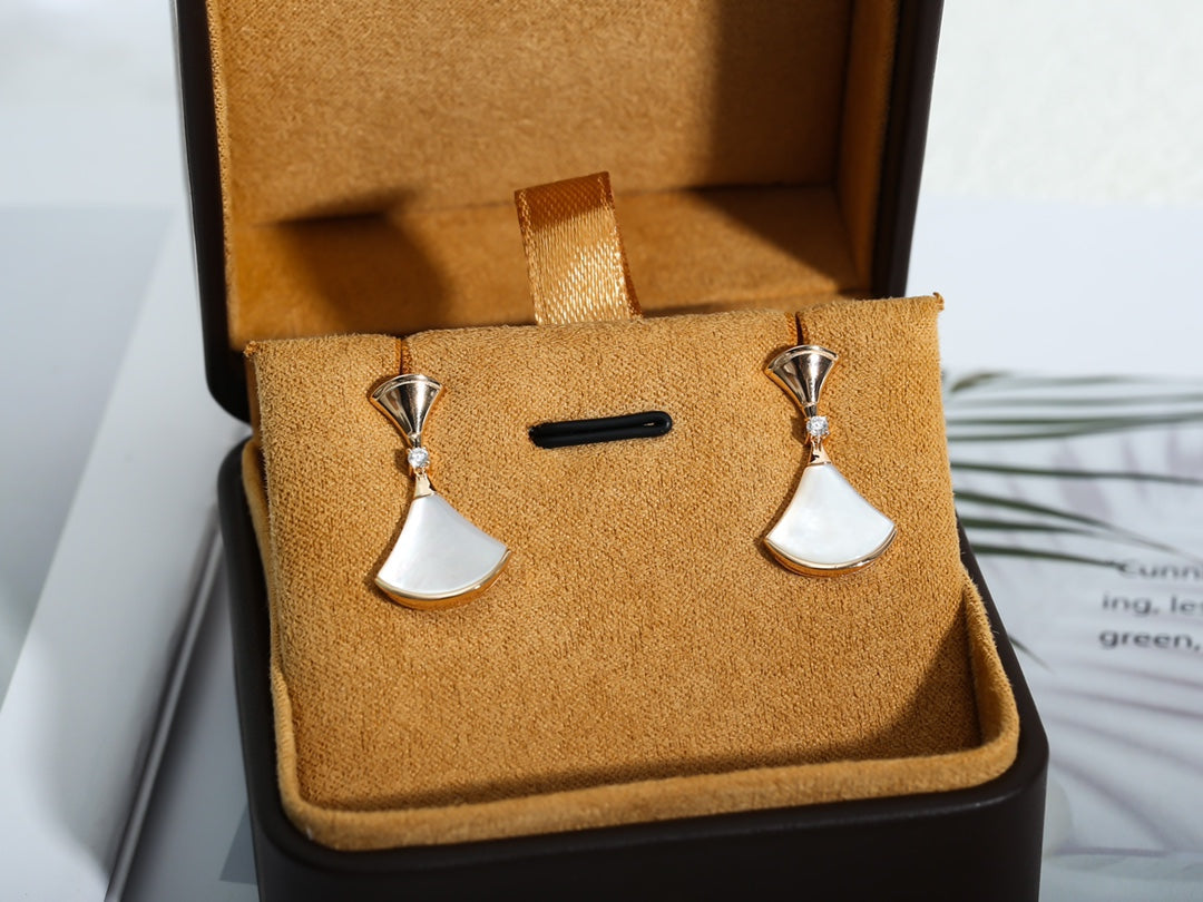 [Lunabriance]DREAM MOP PINK GOLD EARRINGS