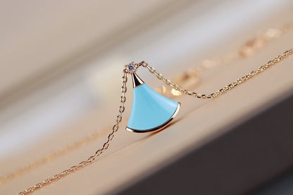 [Lunabriance]DREAM NECKLACE TURQUOISE PINK GOLD