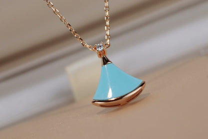[Lunabriance]DREAM NECKLACE TURQUOISE PINK GOLD