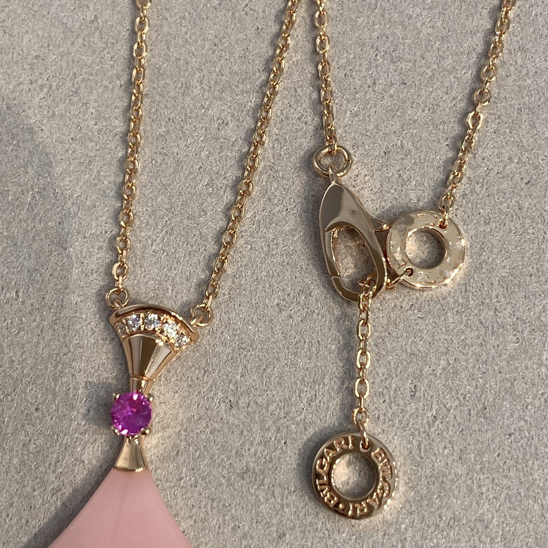 [Lunabriance]DREAM NECKLACE PINK OPAL