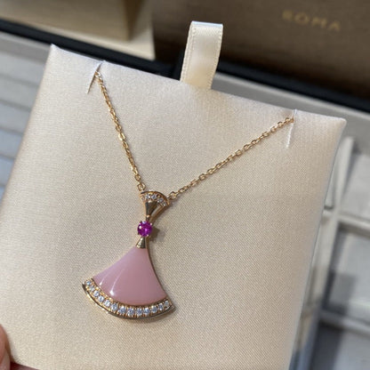 [Lunabriance]DREAM NECKLACE PINK OPAL