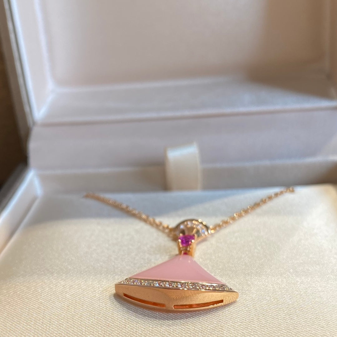 [Lunabriance]DREAM NECKLACE PINK OPAL