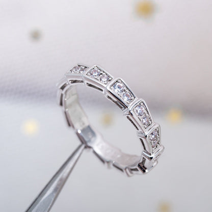 [Lunabriance]SERPENTI RING SILVER DIAMOND PAVED 3MM