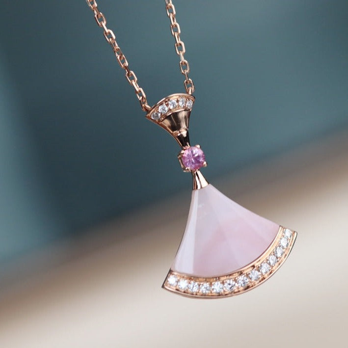 [Lunabriance]DREAM NECKLACE PINK MOP DIAMOND