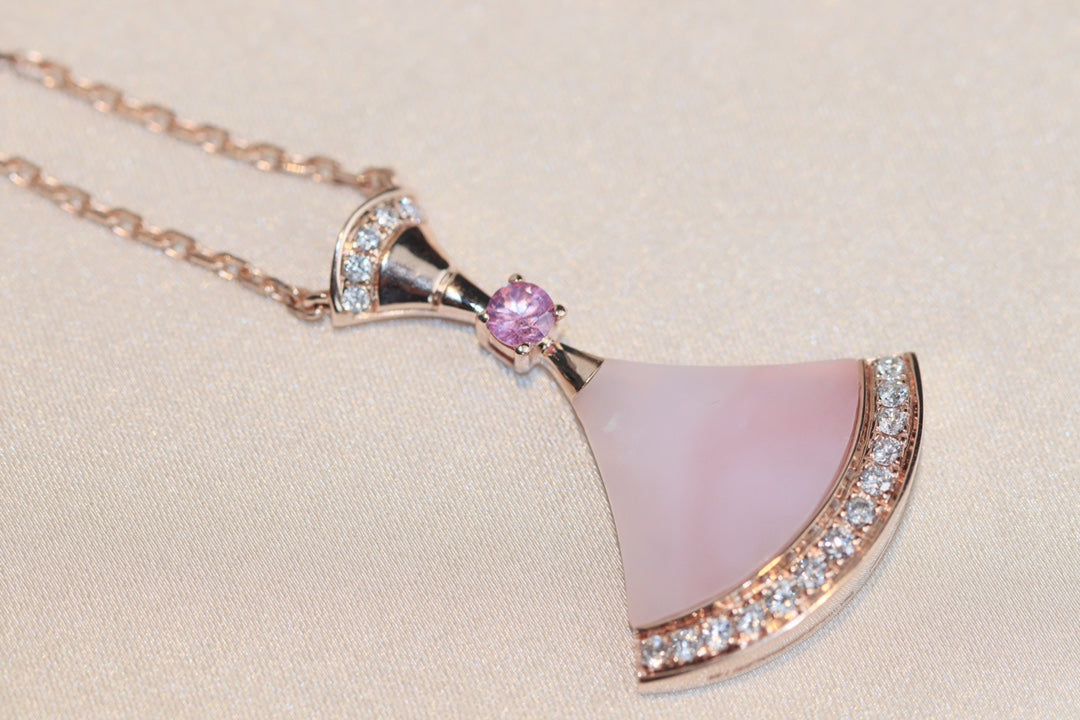 [Lunabriance]DREAM NECKLACE PINK MOP DIAMOND