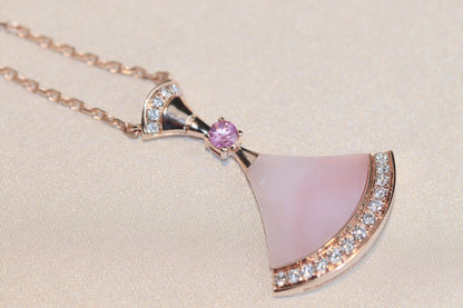 [Lunabriance]DREAM NECKLACE PINK MOP DIAMOND