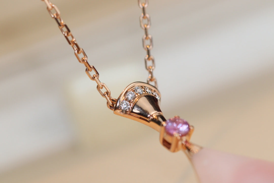 [Lunabriance]DREAM NECKLACE PINK MOP DIAMOND