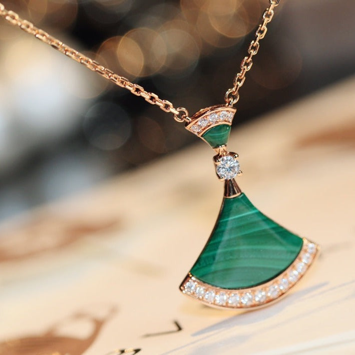 [Lunabriance]DREAM NECKLACE MALACHITE DIAMOND