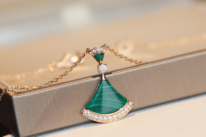 [Lunabriance]DREAM NECKLACE MALACHITE DIAMOND