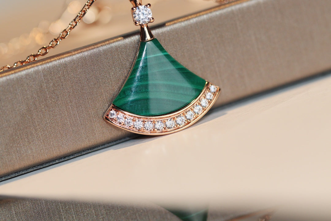 [Lunabriance]DREAM NECKLACE MALACHITE DIAMOND