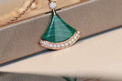 [Lunabriance]DREAM NECKLACE MALACHITE DIAMOND