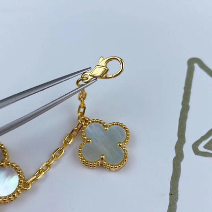 [Lunabriance]MAGIC CLOVER MOP GOLD BRACELET 5 MOTIFS