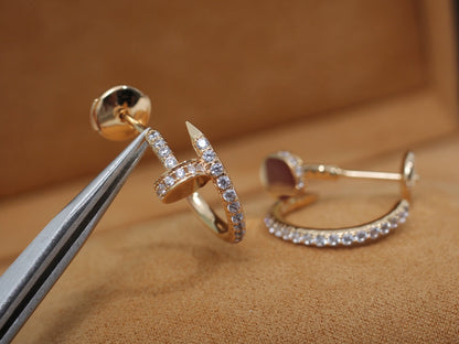 [Lunabriance]JUSTE EARRINGS 12.75MM PINK GOLD DIAMOND