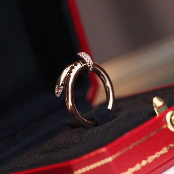 [Lunabriance]JUSTE RING 2.65MM PINK GOLD DIAMOND