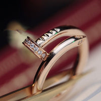 [Luna Brilliance]JUSTE RING 2.65MM PINK GOLD DIAMOND