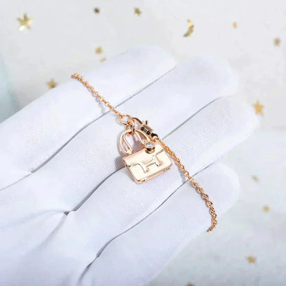 [Lunabriance]AMULETTE PEDANT ROSE GOLD NECKLACE