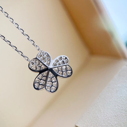 [Lunabriance]CLOVER DIAMOND NECKLACE SILVER