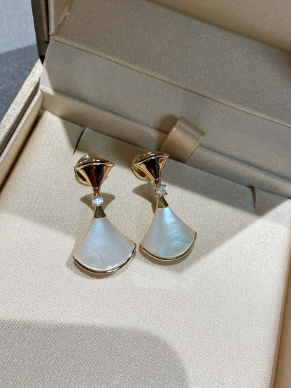 [Lunabriance]DREAM MOP 1 DIAMOND EARRINGS