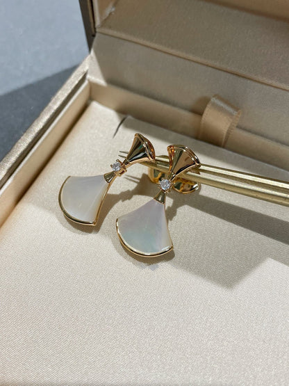 [Lunabriance]DREAM MOP 1 DIAMOND EARRINGS