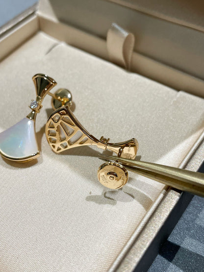 [Lunabriance]DREAM MOP 1 DIAMOND EARRINGS