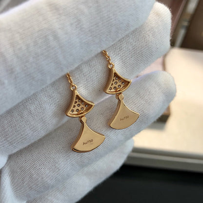 [Lunabriance]DREAM EARRINGS 3 MOTIFS DIAMOND MOP PINK GOLD